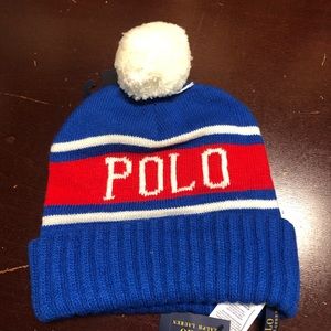 Polo Ralph Lauren POLO USA Pom Pom Beanie Hat